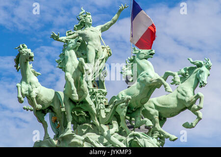 HDR-Bild von Sacre Coeur, Montmartre, Paris, Frankreich. Stockfoto