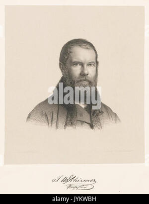 4. Abbildung: Johann Wilhelm Schirmer. Nach dem Leben gezeichnet und lithographirt von Bernhard Hoefling, 1853 Stockfoto