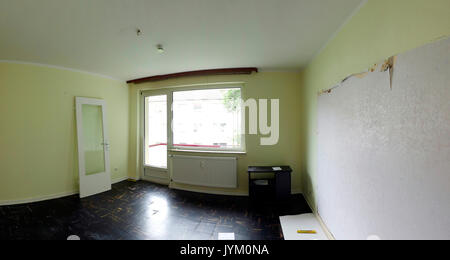 Eine leere Deutsche Wohnung home, erschwingliche Wohnung wird seltener und seltener. Stockfoto