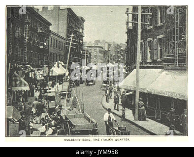165 MULBERRY BIEGUNG, DAS ITALIENISCHE VIERTEL Stockfoto