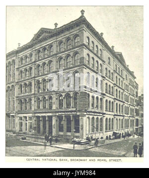 (King1893NYC) pg742 CENTRAL NATIONAL BANK, BROADWAY und PEARL STREET Stockfoto