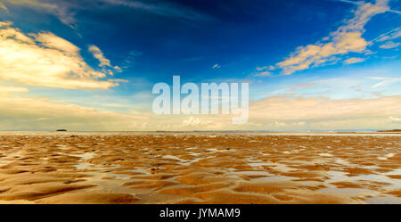 Sommer Himmel Weston-on-sea Strand Stockfoto