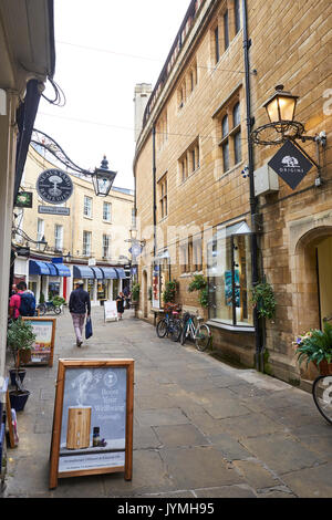 Blick entlang Rose Crescent, Cambridge, Großbritannien Stockfoto