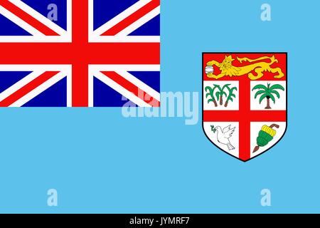 Flagge von Fidschi Stock Vektor