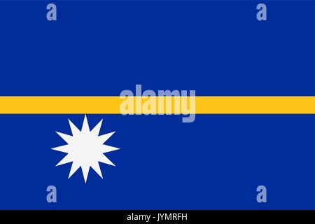 Flagge Nauru Stock Vektor