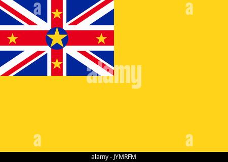 Flagge von Niue Stock Vektor