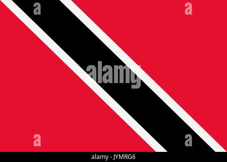Flagge von Trinidad und Tobago Stock Vektor