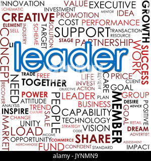 Leader word Cloud Stockfoto