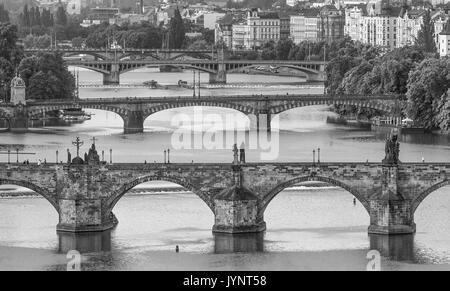 Moldau, Prag Stockfoto