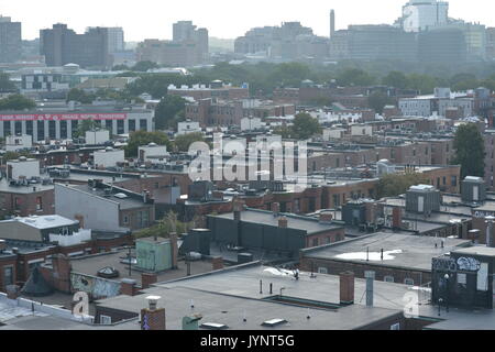 Eine Ansicht der städtischen Kontexten, in Neu England Stadtbild Stockfoto