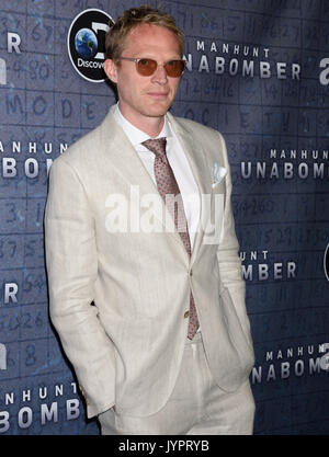 Die Entdeckung von 'Manhunt: Unabomber" Weltpremiere auf der Appel Zimmer im Jazz im Lincoln Center Frederick S. Rose Hall - Ankunft mit: Paul Bettany Wo: New York, New York, United States Wann: 19 Aug 2017 Quelle: WENN.com Stockfoto