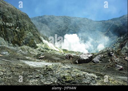 White Island, eine Insel vulkanischen Ursprungs aus Neuseeland Stockfoto