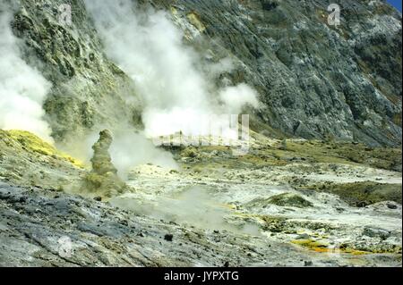 White Island, eine Insel vulkanischen Ursprungs aus Neuseeland Stockfoto