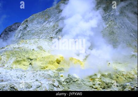 White Island, eine Insel vulkanischen Ursprungs aus Neuseeland Stockfoto