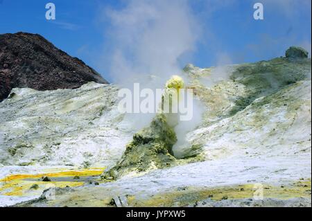 White Island, eine Insel vulkanischen Ursprungs aus Neuseeland Stockfoto