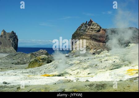 White Island, eine Insel vulkanischen Ursprungs aus Neuseeland Stockfoto