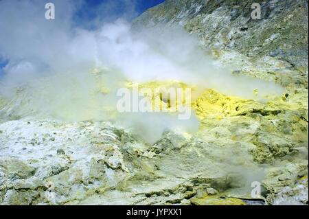 White Island, eine Insel vulkanischen Ursprungs aus Neuseeland Stockfoto