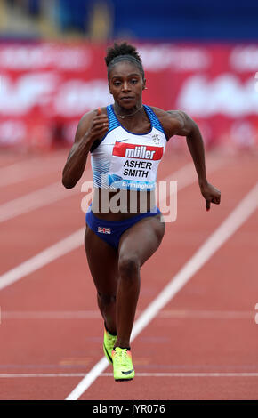 Großbritanniens Dina Asher-Smith in 100 m der Frauen Hitze 1 Während die Muller Grand Prix auf dem Alexandra Stadium, Birmingham. Stockfoto