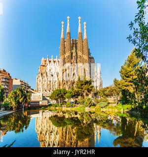 Sühneopfer Tempel der Heiligen Familie, die Sagrada Familia, Barcelona, Spanien Stockfoto
