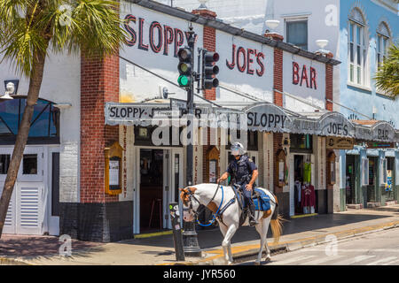 Sloppy Joes Bar auf der Duval Street in Key West Florida Stockfoto