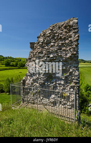 Clun Burgruine Clun Shropshire West Midlands England UK Stockfoto