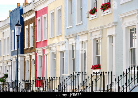 Reihenhäuser, Hillgate Ort, Kensington, London Borough of Kensington und Chelsea, Greater London, England, Vereinigtes Königreich Stockfoto