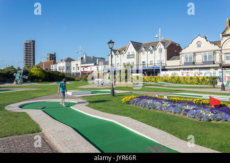 Bognor Regis Crazy Golf, der Esplanade, Chichester, West Sussex, England, Vereinigtes Königreich Stockfoto