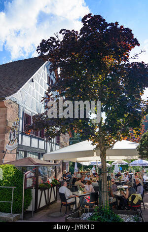 Kloster Herrenalb Abbey, ehemaligen Scheune Klosterscheuer (Abtei), heute Restaurant, Fachwerkhaus, Bad Herrenalb, Schwarzwald, Schwarzwald, Baden-Würt Stockfoto