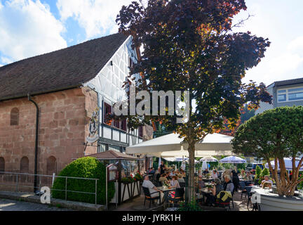 Kloster Herrenalb Abbey, ehemaligen Scheune Klosterscheuer (Abtei), heute Restaurant, Fachwerkhaus, Bad Herrenalb, Schwarzwald, Schwarzwald, Baden-Würt Stockfoto