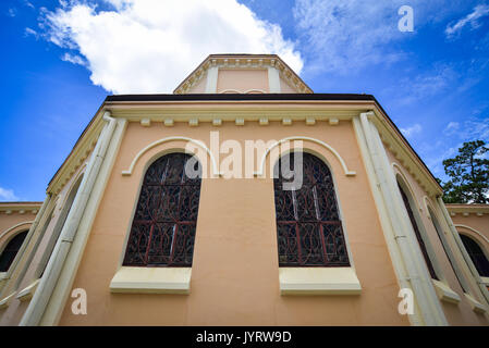 Details von Nikolaus von Bari Kathedrale (Kirche von Huhn) in Dalat Vietnam. Es ist eine der berühmtesten Kirchen von Dalat Stadt durch einzigartige historische Stockfoto