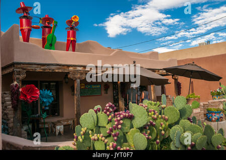 Die Kirche St Cafe in der Casa de Ruiz Gebäude, eines der ältesten Gebäude in Albuquerque zurück, um seine Stiftung in 1706. Stockfoto