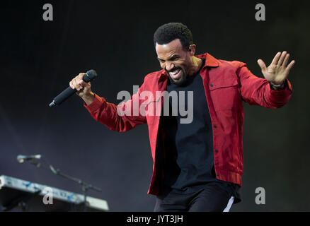 Craig David spielt an der Supervene Stadium während des V Festival im Hylands Park in Chelmsford, Essex. Bild Datum: Samstag, 19. August 2017 Stockfoto