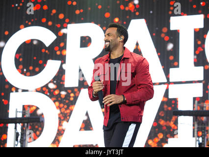 Craig David spielt an der Supervene Stadium während des V Festival im Hylands Park in Chelmsford, Essex. Bild Datum: Samstag, 19. August 2017 Stockfoto