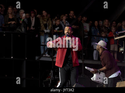 Craig David spielt an der Supervene Stadium während des V Festival im Hylands Park in Chelmsford, Essex. Bild Datum: Samstag, 19. August 2017 Stockfoto