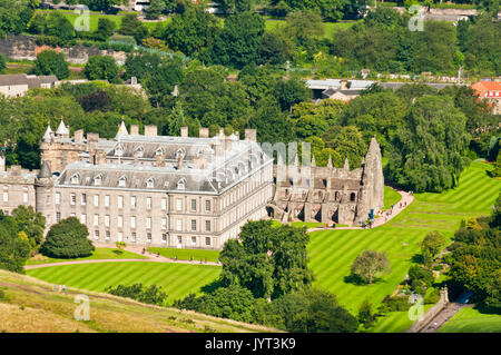 Die Aussicht von der Arthur Seat, Holyrood Park, dem Edinburgh, Schottland. Stockfoto