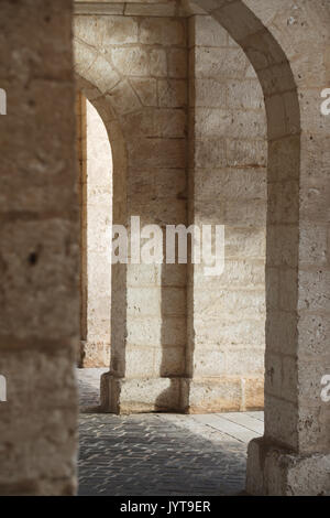 Detail der Stein gewölbte Gang Stockfoto