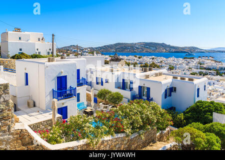 Typisch griechischen Stil ferienwohnung in Mykonos Stadt, Mykonos, Griechenland Stockfoto