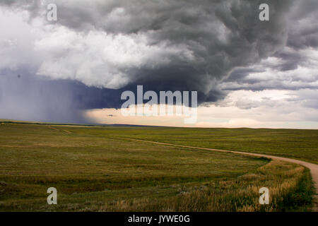 Der Beginn eines Sturms in Colorado Stockfoto