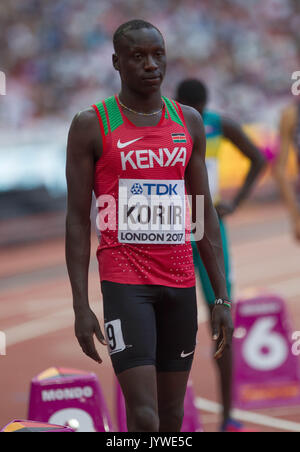5. August 2017, London Stadium, East London, England; Leichtathletik-WM, Tag 2; Emmanuel Kipkurui Korir 4 nd-Serie von 800 Männern Stockfoto