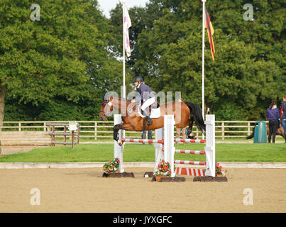 Knutsford, Großbritannien. 20 Aug, 2017. Somerford Park International Horse Trials, Sonntag, Tag 3, Reiter konkurrieren in der Britischen eventing CIC* und CIC** Springen und Langlauf. Credit: Scott Carruthers/Alamy leben Nachrichten Stockfoto