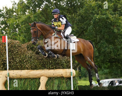 Knutsford, Großbritannien. 20 Aug, 2017. Somerford Park International Horse Trials, Sonntag, Tag 3, Reiter konkurrieren in der Britischen eventing CIC* und CIC** Springen und Langlauf. Credit: Scott Carruthers/Alamy leben Nachrichten Stockfoto