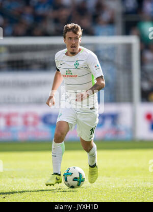 Sinsheim, Deutschland. 19 Aug, 2017. Max Kruse (HB) Aktion, zum 1:0, Fussball 1. Bundesliga, 1. Spieltag, TSG 1899 Hoffenheim (1899) - der SV Werder Bremen (HB) 1:0, am 19.08.2017 in Sinsheim/Deutschland. | Verwendung weltweit Quelle: dpa/Alamy leben Nachrichten Stockfoto