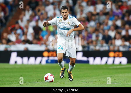 Madrid, Spanien. 16 Aug, 2017. Dani Fernandez (Real) Fußball: Der spanische super Copa de Espana' Match zwischen Real Madrid CF 2:0 FC Barcelona im Santiago Bernabeu in Madrid, Spanien. Credit: mutsu Kawamori/LBA/Alamy leben Nachrichten Stockfoto