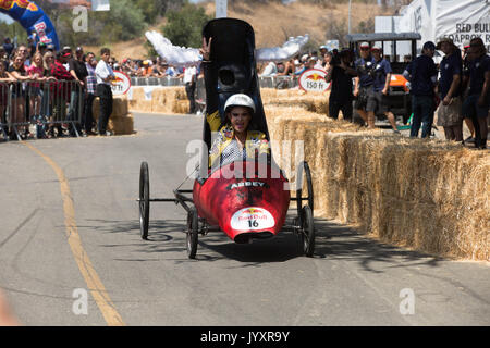 Los Angeles, USA. August 2017. Atmosphäre 2017 Red Bull Soapbox Race Elysian Park August 20,2017 Los Angeles, Kalifornien. Stockfoto