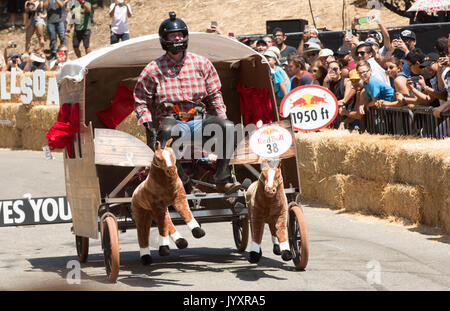 Los Angeles, USA. August 2017. Atmosphäre 2017 Red Bull Soapbox Race Elysian Park August 20,2017 Los Angeles, Kalifornien. Stockfoto