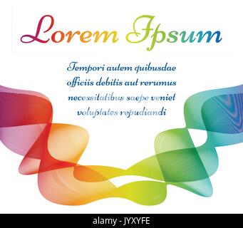 Spektrum Wellenlinien Hintergrund. Buntes Plakat Design. Vector Illustration Stock Vektor