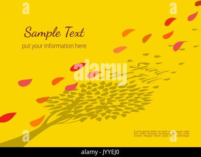 Vorlage Design Poster von Baum im Herbst. Stock Vektor