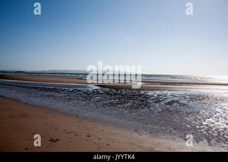 Der Strand von Prestwick an einer ruhigen aber sonniger Frühlingstag Ayrshire, Schottland Stockfoto