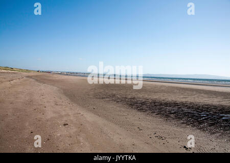 Der Strand von Prestwick an einer ruhigen aber sonniger Frühlingstag Ayrshire, Schottland Stockfoto