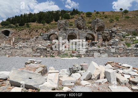 Varius Bäder der antiken Stadt Ephesus, Izmir, Türkei Stockfoto